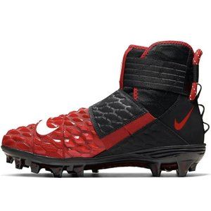 ✅ Nike Force Savage Elite 2 Bred Black Sz 17 Red Football Cleats AH3999-003 new